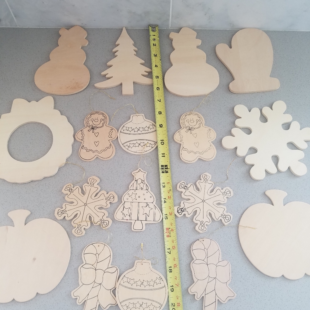 Assorted wooden craft decorations to paint and decorate Halloween - Picture 6 of 6